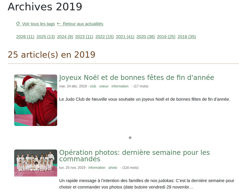 Capture du site internet