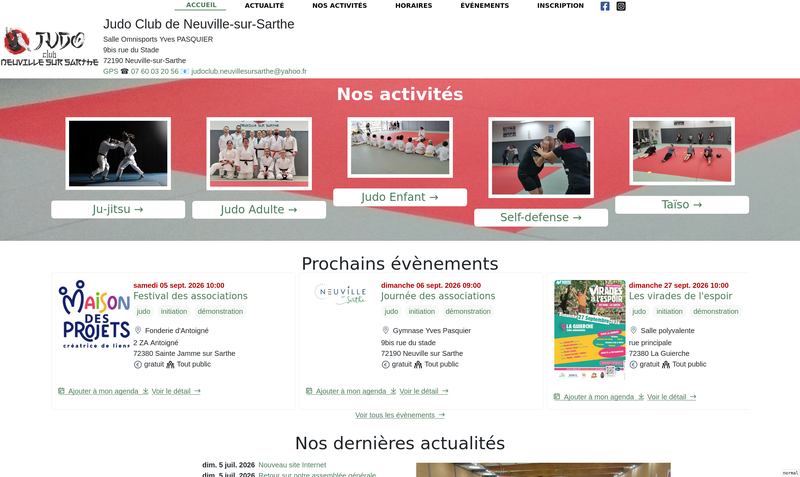 Capture du site internet